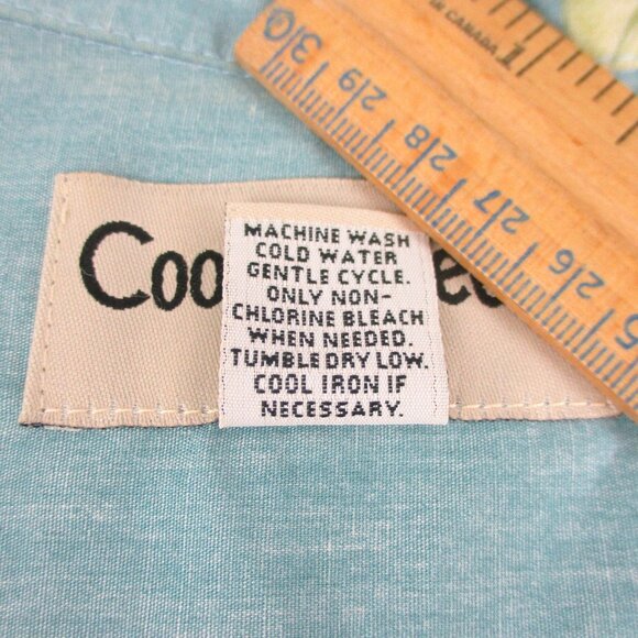 Vintage Men's Hawaiian Shirt 2XL Cooke Street Blue Floral Short Sleeve Cotton - Picture 6 of 7